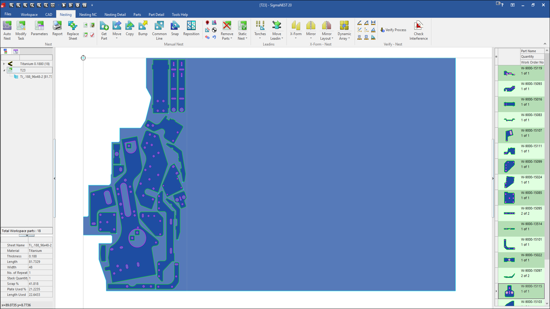 Version 20.2 integration of SigmaMRP and SigmaNEST allows visual inspection of parts on the quote. Part documents can be attached for reference in Shop Floor applications.