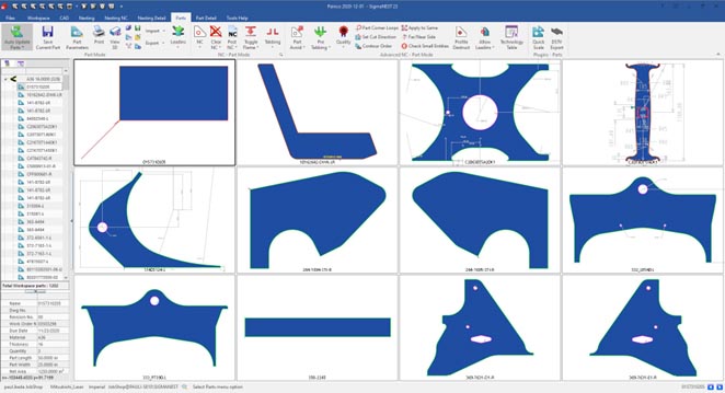 Up to 12 separate windows with Multiview for Part Mode