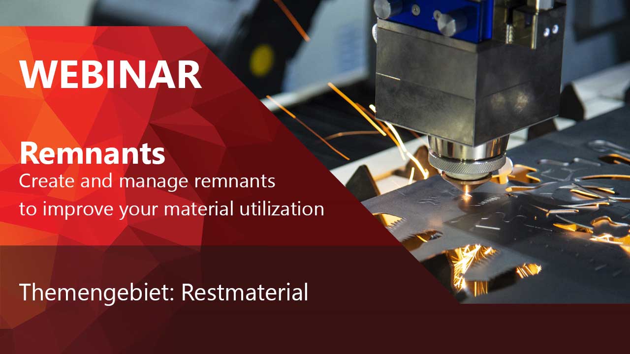 Verwaltung von Restmaterial in SigmaNEST